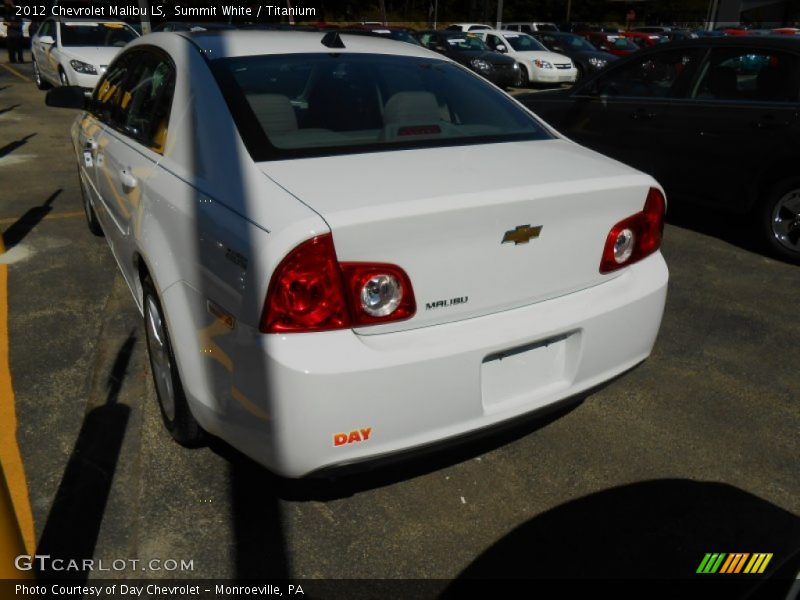 Summit White / Titanium 2012 Chevrolet Malibu LS