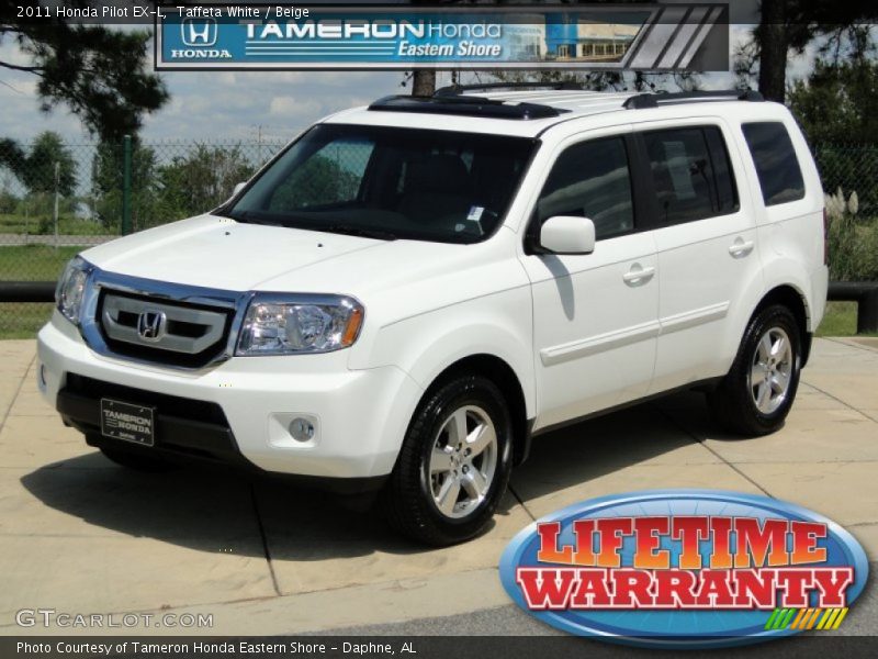 Taffeta White / Beige 2011 Honda Pilot EX-L