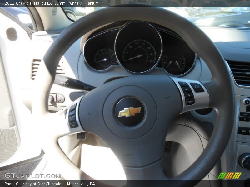 Summit White / Titanium 2012 Chevrolet Malibu LS