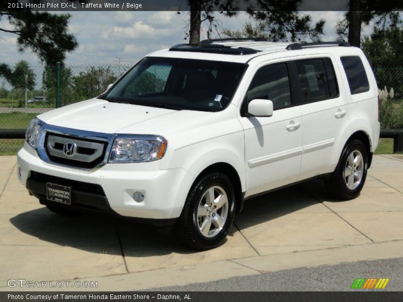 Taffeta White / Beige 2011 Honda Pilot EX-L