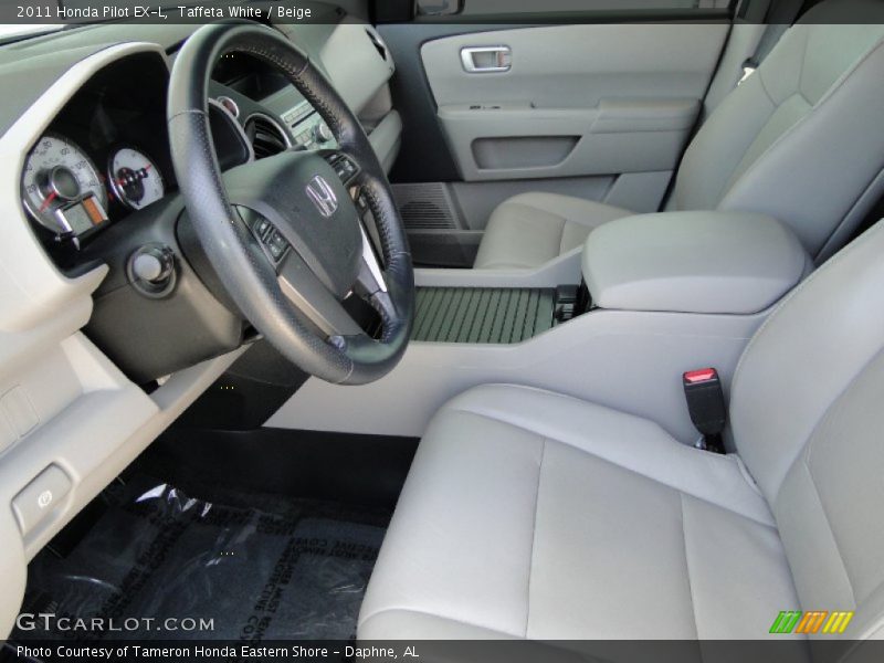 Taffeta White / Beige 2011 Honda Pilot EX-L