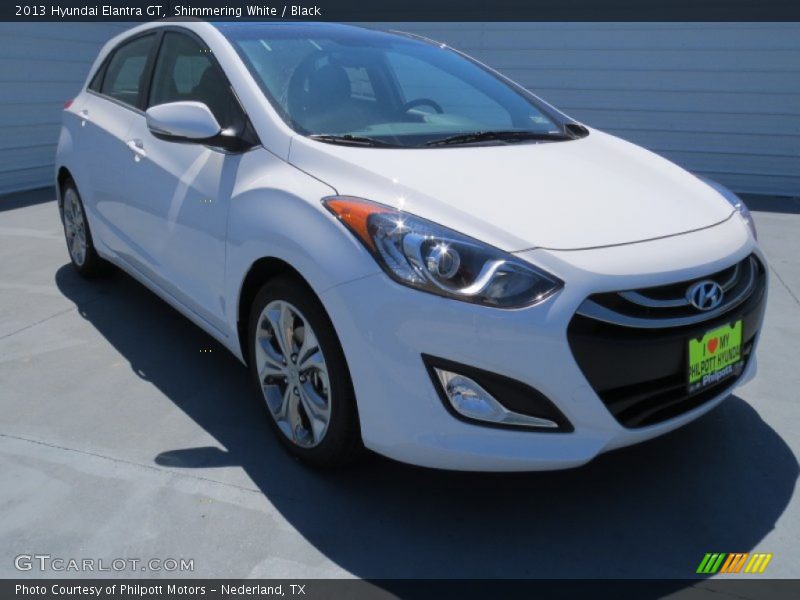 Shimmering White / Black 2013 Hyundai Elantra GT