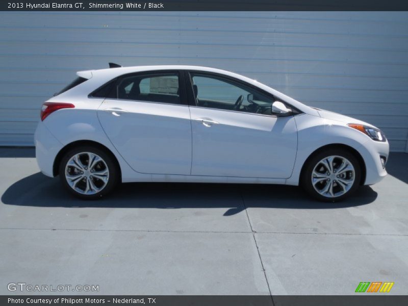 Shimmering White / Black 2013 Hyundai Elantra GT