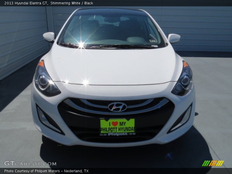 Shimmering White / Black 2013 Hyundai Elantra GT