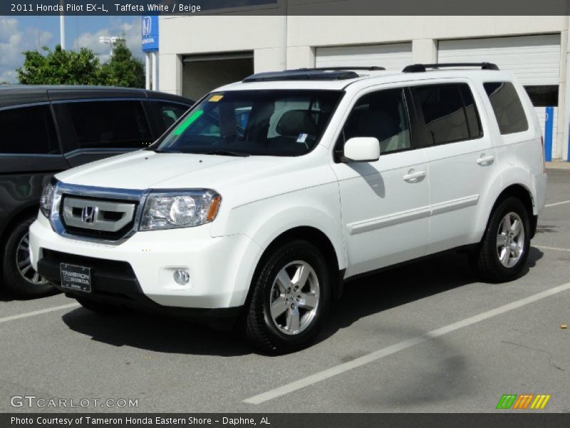 Taffeta White / Beige 2011 Honda Pilot EX-L