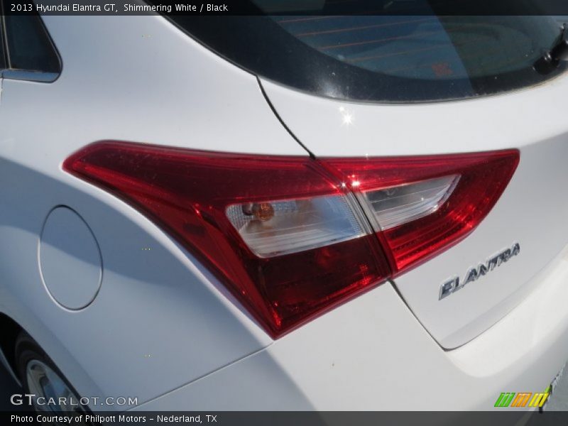 Shimmering White / Black 2013 Hyundai Elantra GT