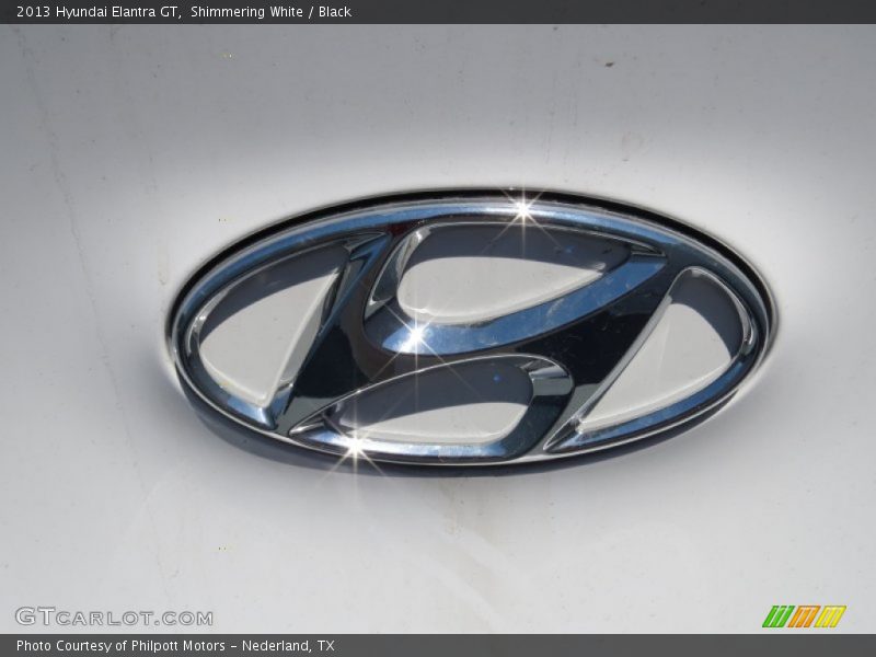 Shimmering White / Black 2013 Hyundai Elantra GT