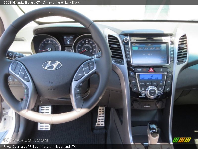 Shimmering White / Black 2013 Hyundai Elantra GT