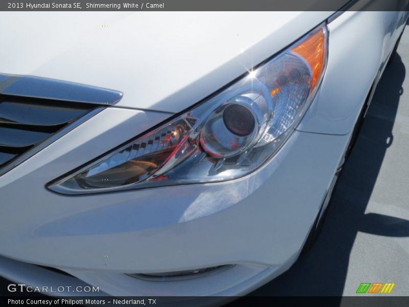 Shimmering White / Camel 2013 Hyundai Sonata SE