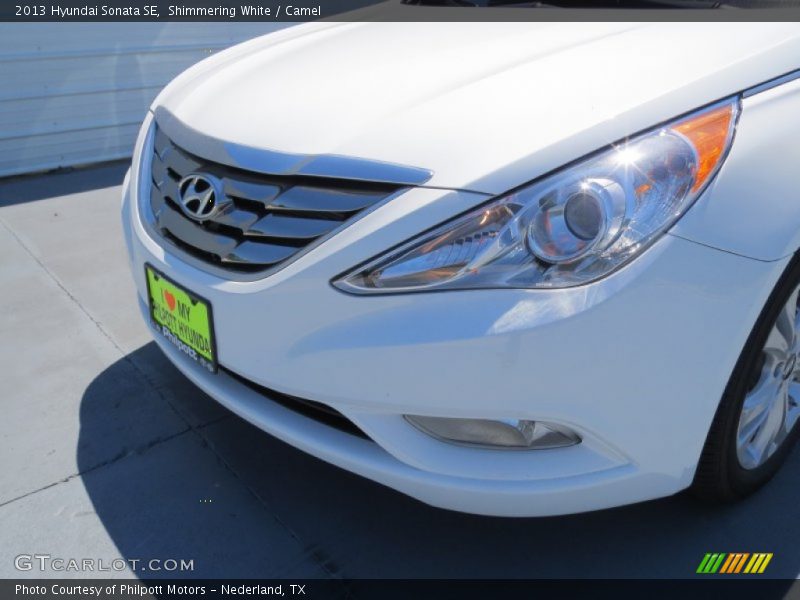 Shimmering White / Camel 2013 Hyundai Sonata SE