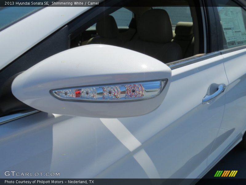 Shimmering White / Camel 2013 Hyundai Sonata SE