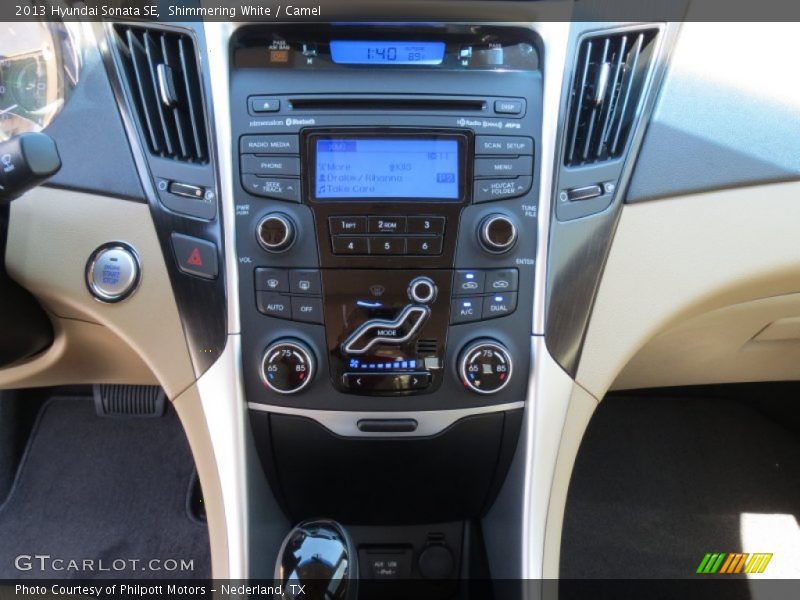 Shimmering White / Camel 2013 Hyundai Sonata SE