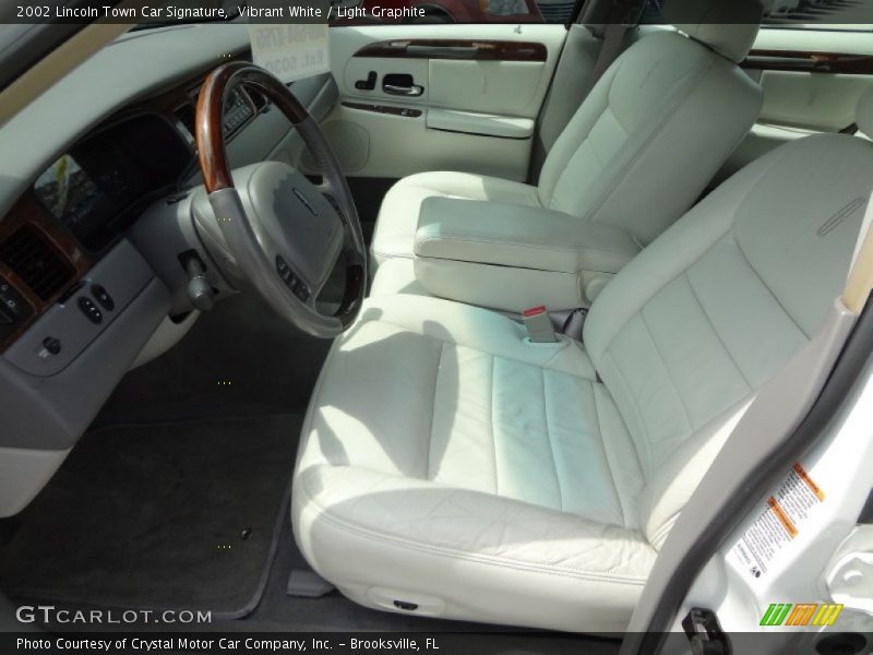 Vibrant White / Light Graphite 2002 Lincoln Town Car Signature