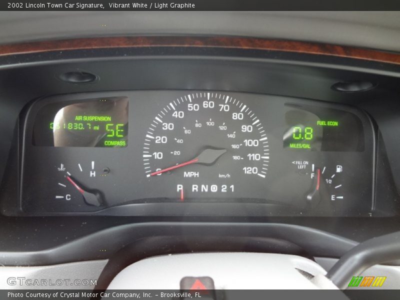 Vibrant White / Light Graphite 2002 Lincoln Town Car Signature