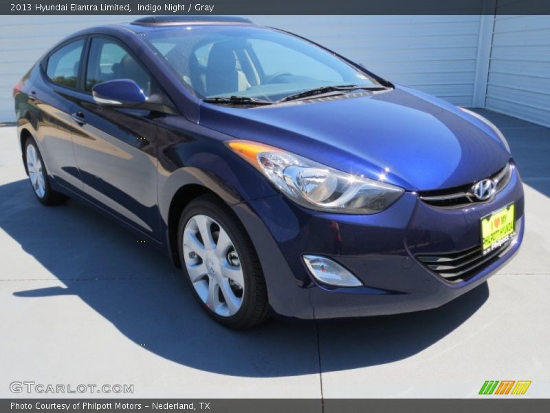 Indigo Night / Gray 2013 Hyundai Elantra Limited