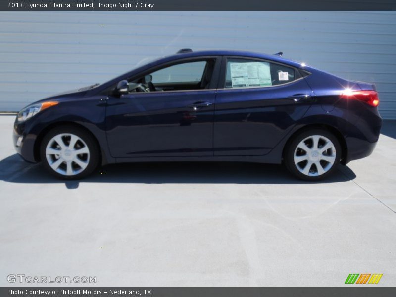 Indigo Night / Gray 2013 Hyundai Elantra Limited
