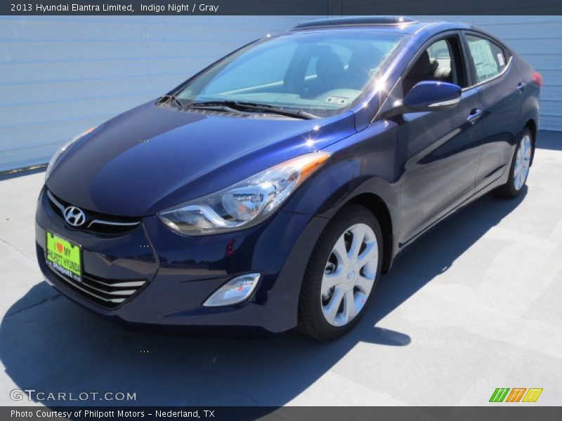 Indigo Night / Gray 2013 Hyundai Elantra Limited