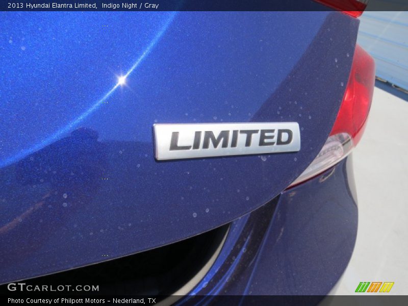 Indigo Night / Gray 2013 Hyundai Elantra Limited