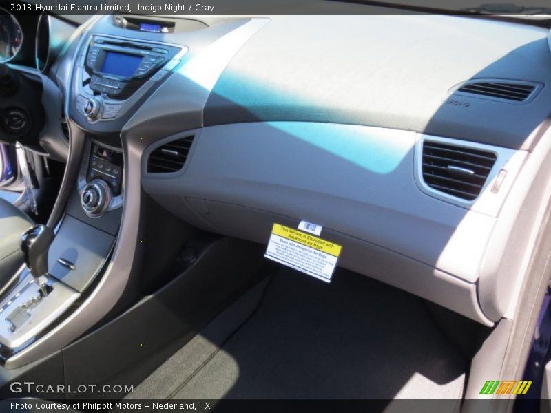 Indigo Night / Gray 2013 Hyundai Elantra Limited