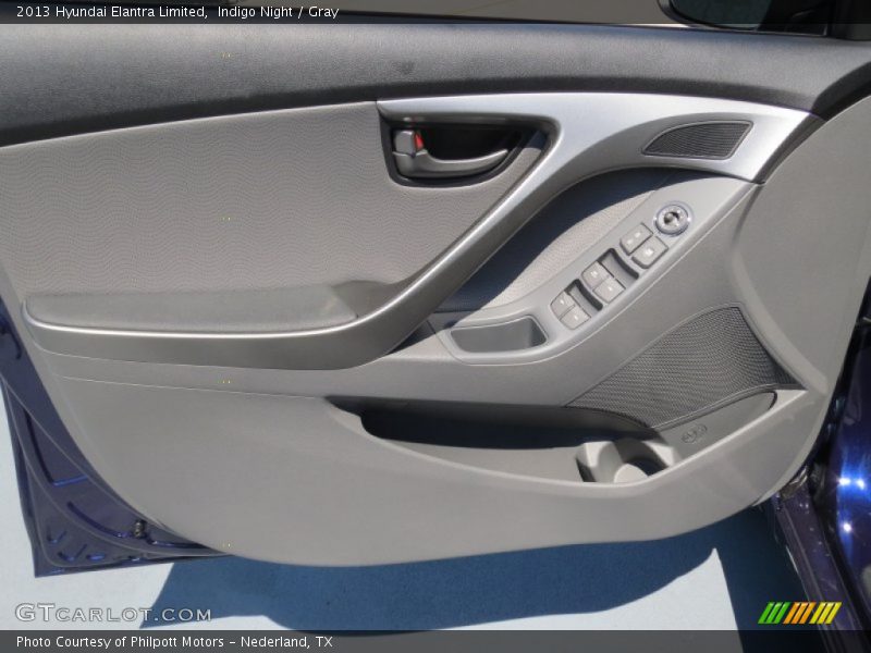Indigo Night / Gray 2013 Hyundai Elantra Limited