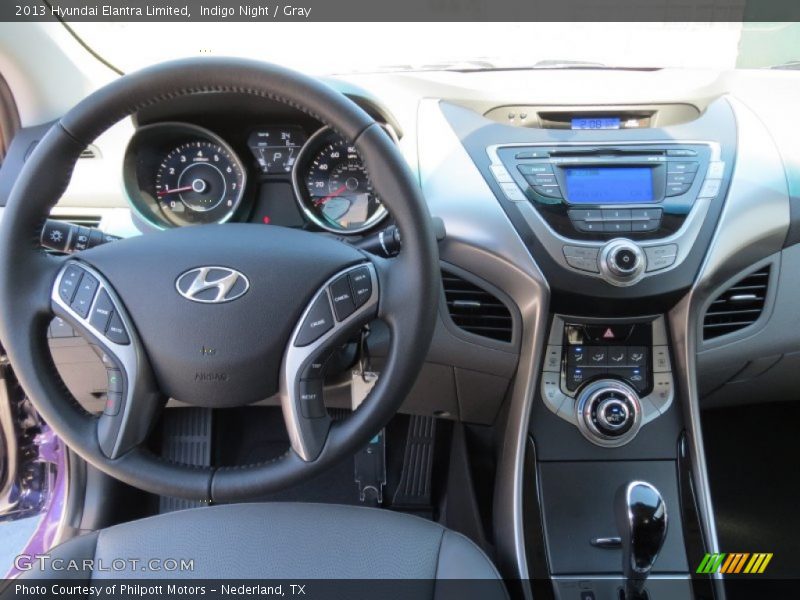 Indigo Night / Gray 2013 Hyundai Elantra Limited