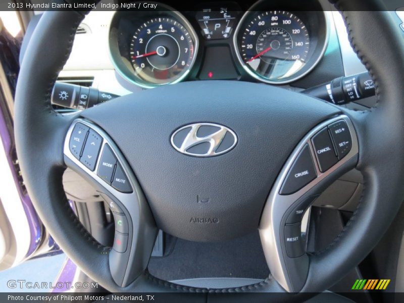 Indigo Night / Gray 2013 Hyundai Elantra Limited