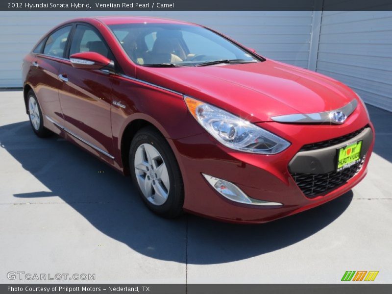 Venetian Red Pearl / Camel 2012 Hyundai Sonata Hybrid