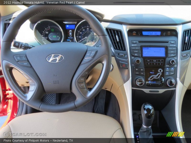 Venetian Red Pearl / Camel 2012 Hyundai Sonata Hybrid