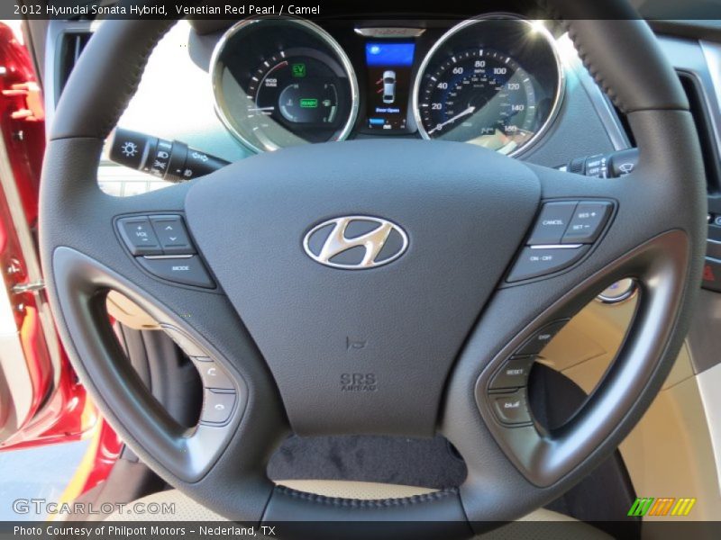 Venetian Red Pearl / Camel 2012 Hyundai Sonata Hybrid