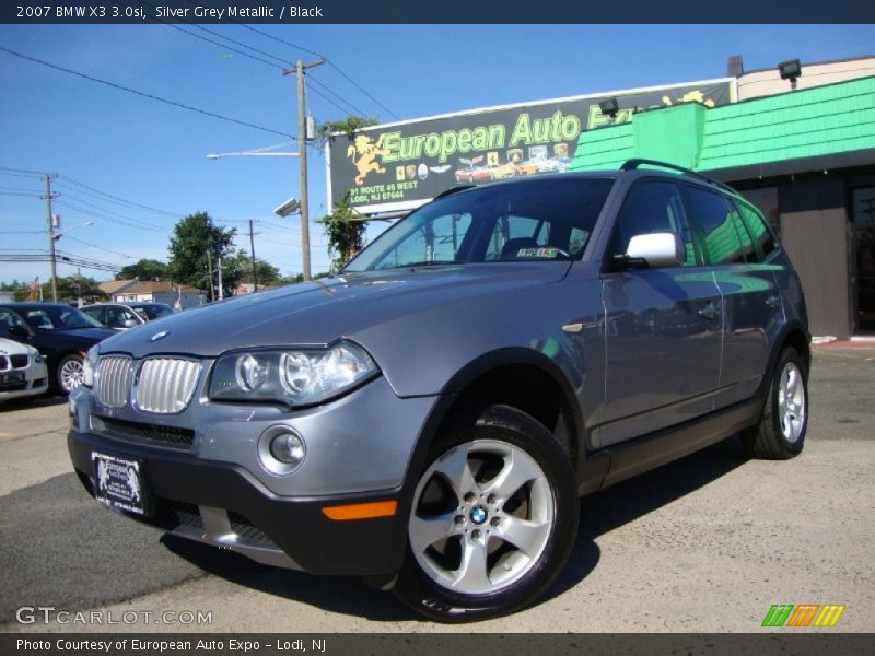 Silver Grey Metallic / Black 2007 BMW X3 3.0si