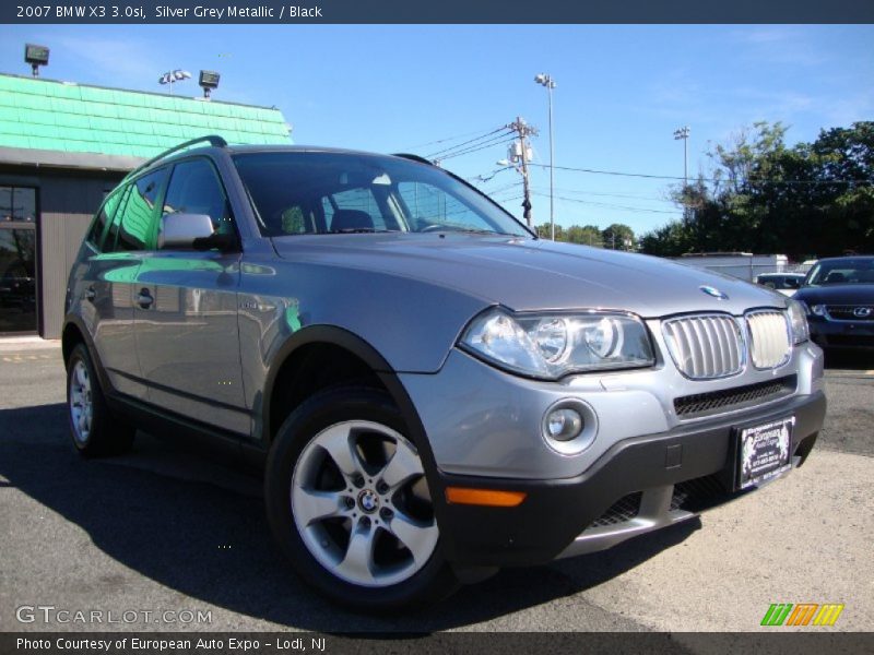 Silver Grey Metallic / Black 2007 BMW X3 3.0si