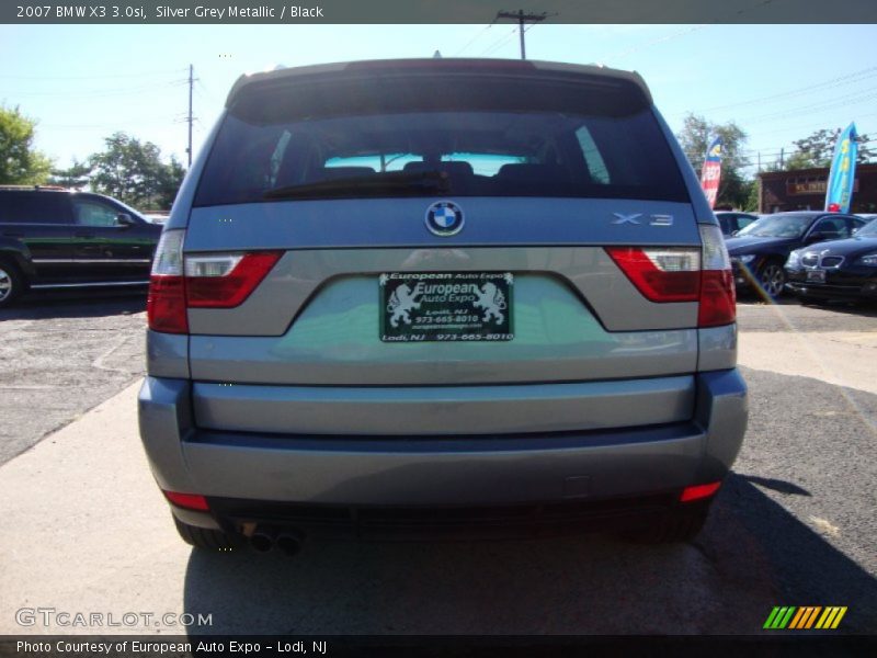 Silver Grey Metallic / Black 2007 BMW X3 3.0si