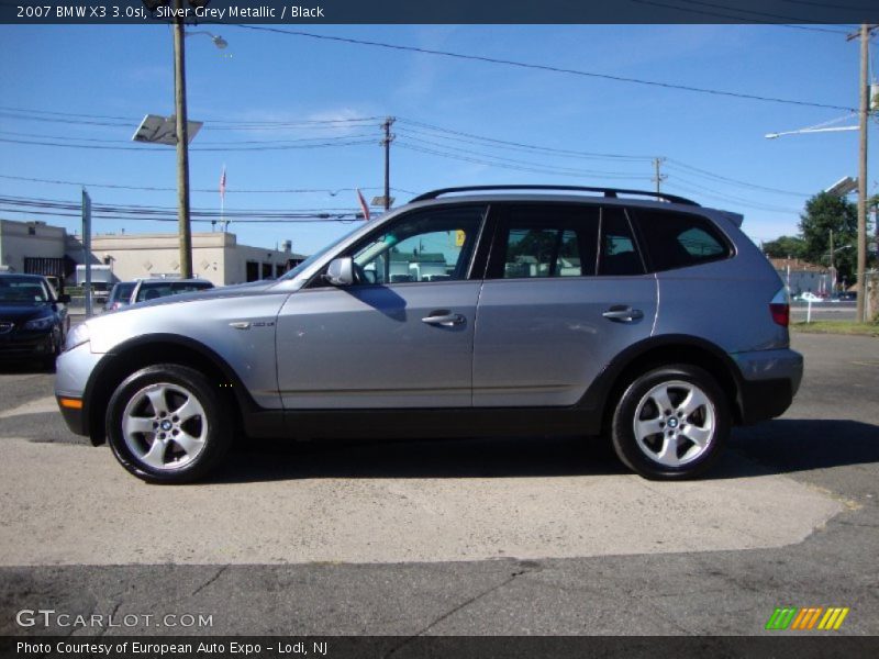 Silver Grey Metallic / Black 2007 BMW X3 3.0si