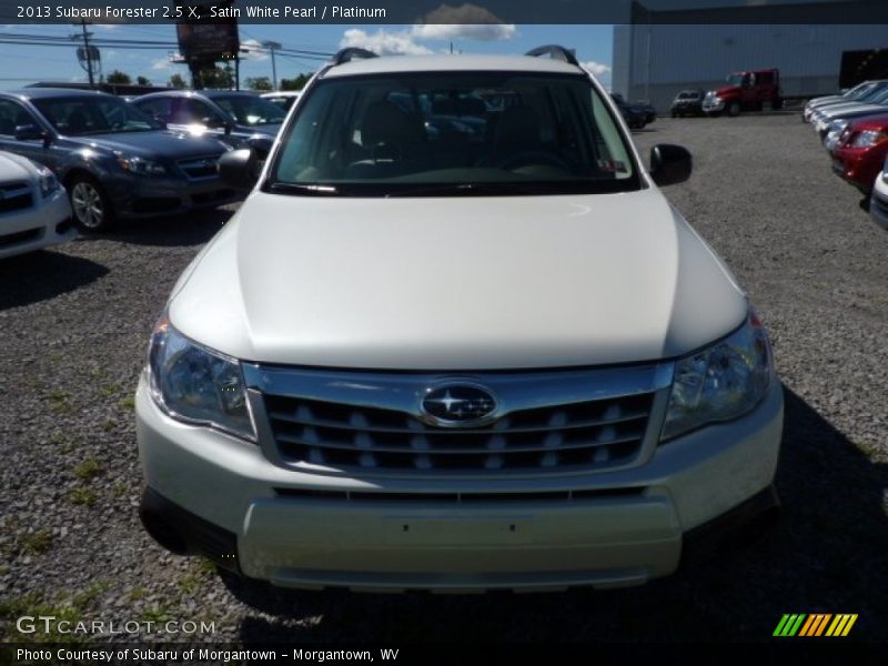 Satin White Pearl / Platinum 2013 Subaru Forester 2.5 X
