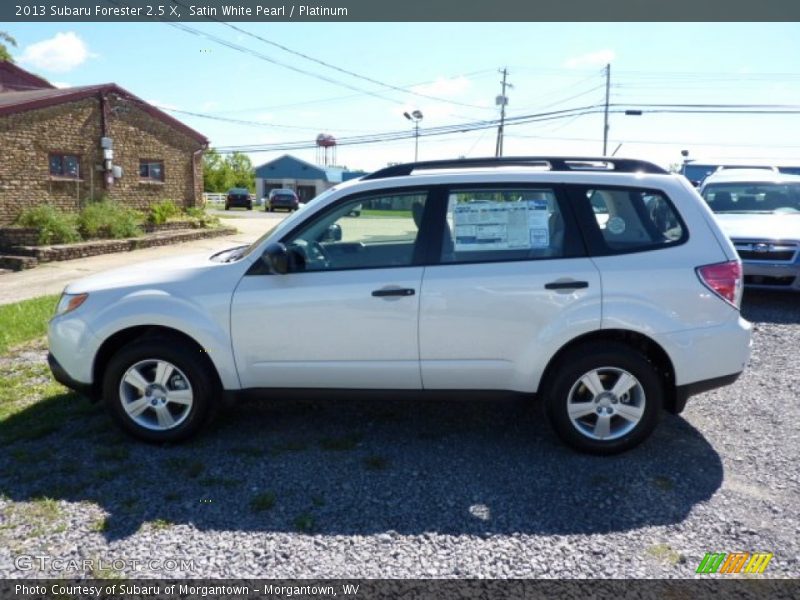 Satin White Pearl / Platinum 2013 Subaru Forester 2.5 X