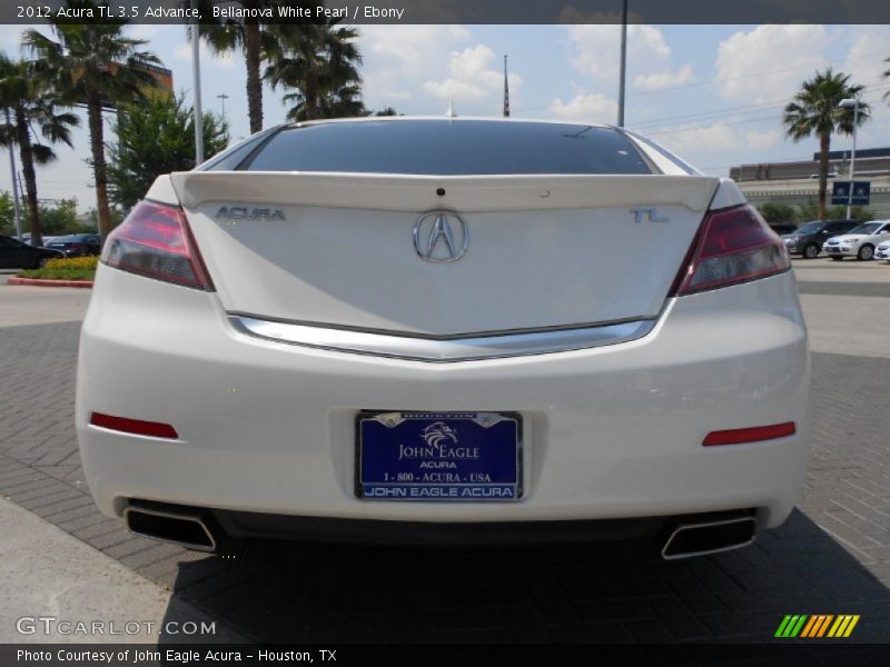 Bellanova White Pearl / Ebony 2012 Acura TL 3.5 Advance