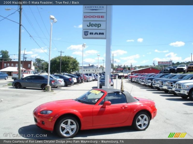 True Red / Black 2006 Mazda MX-5 Miata Roadster