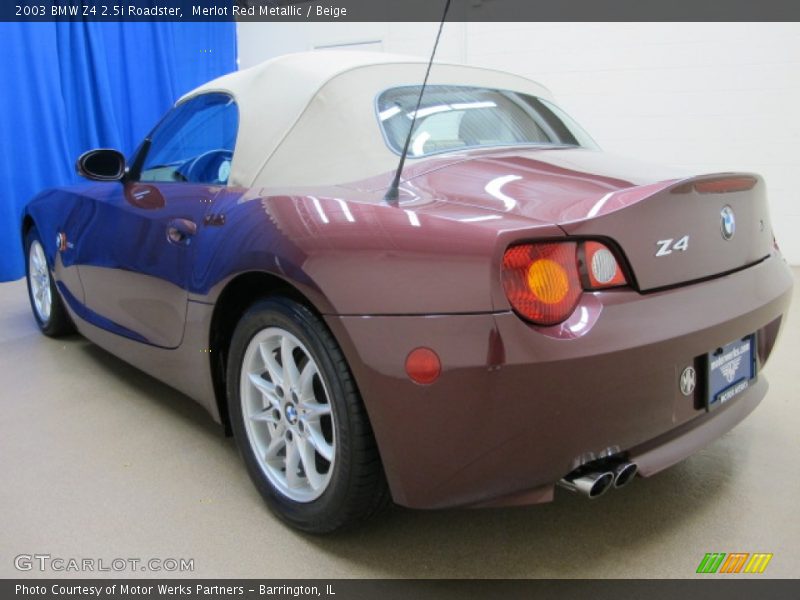 Merlot Red Metallic / Beige 2003 BMW Z4 2.5i Roadster