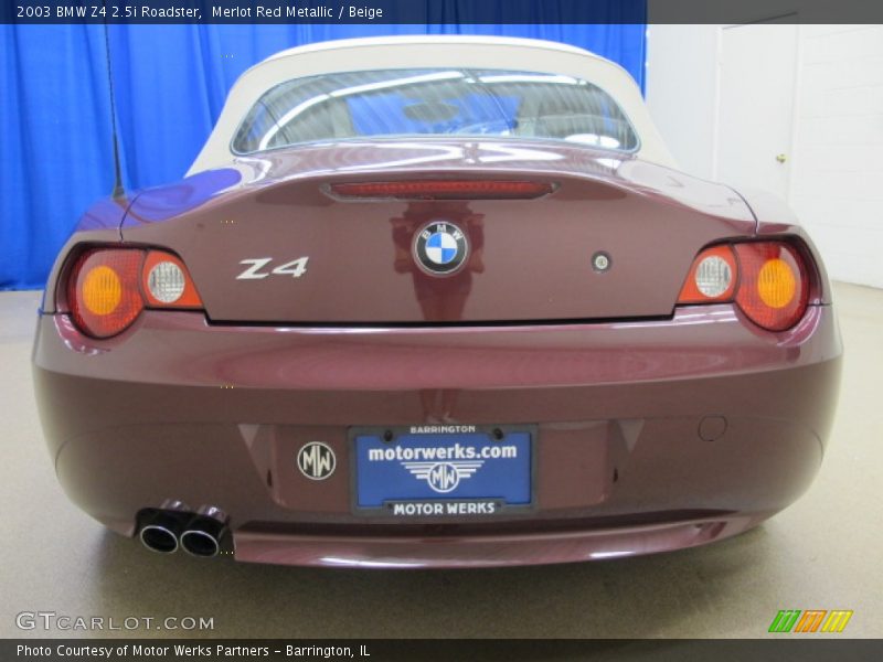 Merlot Red Metallic / Beige 2003 BMW Z4 2.5i Roadster