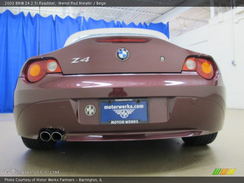Merlot Red Metallic / Beige 2003 BMW Z4 2.5i Roadster