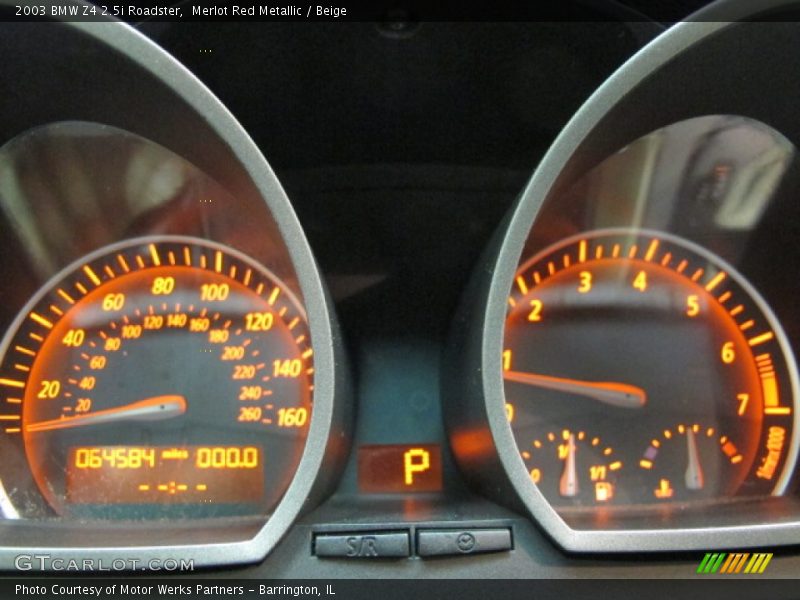 Merlot Red Metallic / Beige 2003 BMW Z4 2.5i Roadster