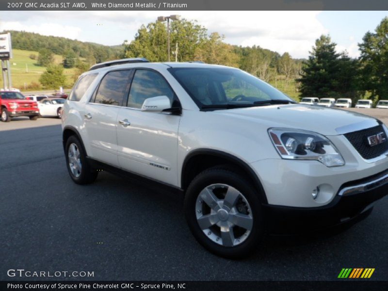 White Diamond Metallic / Titanium 2007 GMC Acadia SLT AWD