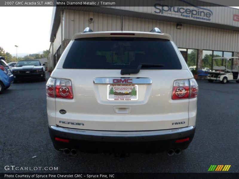 White Diamond Metallic / Titanium 2007 GMC Acadia SLT AWD