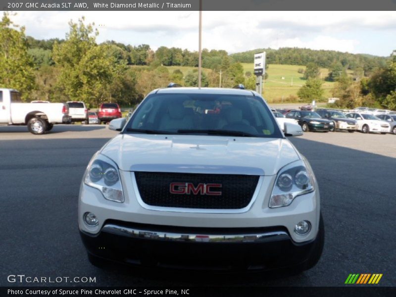 White Diamond Metallic / Titanium 2007 GMC Acadia SLT AWD
