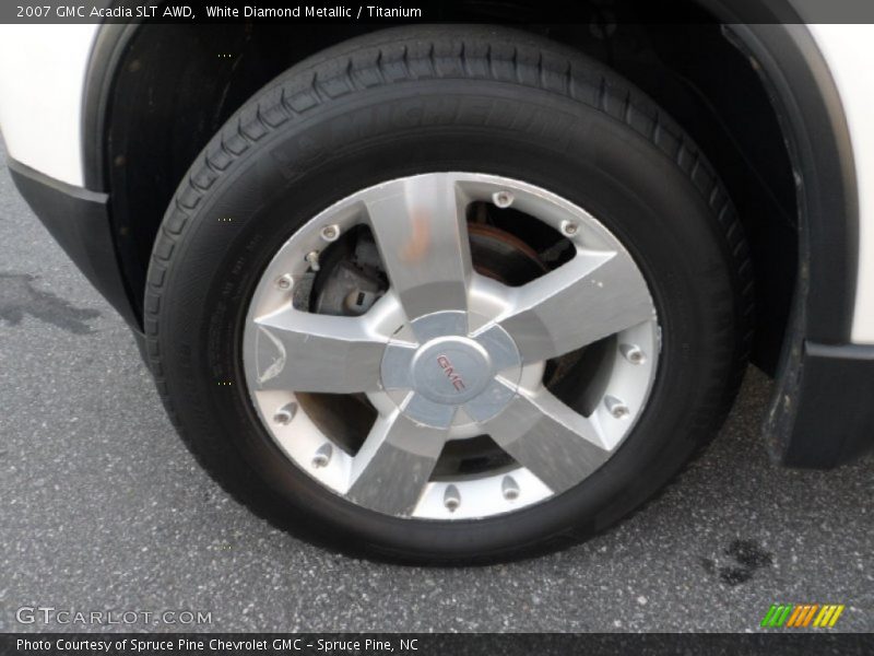 White Diamond Metallic / Titanium 2007 GMC Acadia SLT AWD
