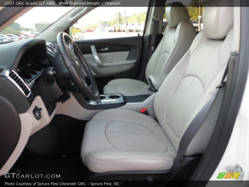 White Diamond Metallic / Titanium 2007 GMC Acadia SLT AWD