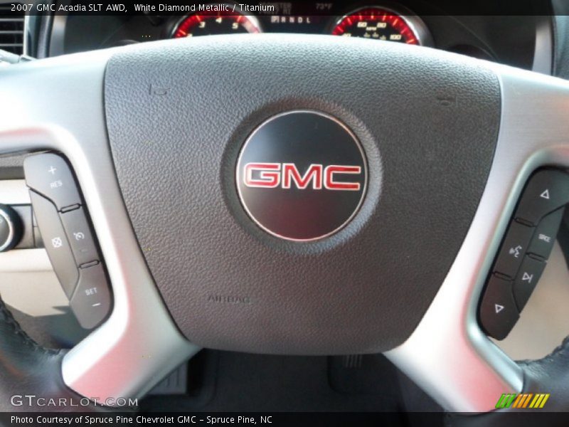 White Diamond Metallic / Titanium 2007 GMC Acadia SLT AWD