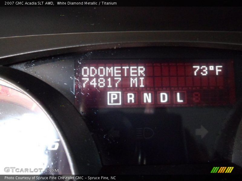 White Diamond Metallic / Titanium 2007 GMC Acadia SLT AWD