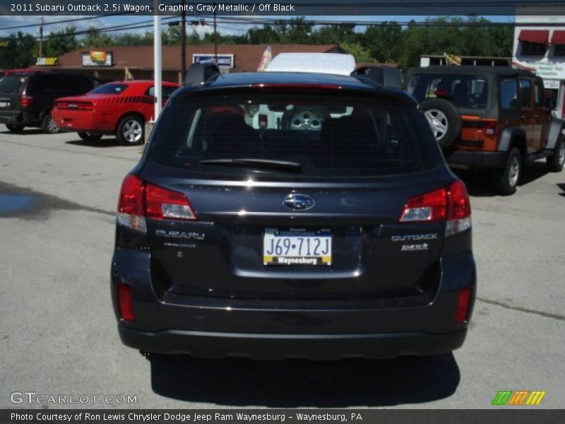 Graphite Gray Metallic / Off Black 2011 Subaru Outback 2.5i Wagon