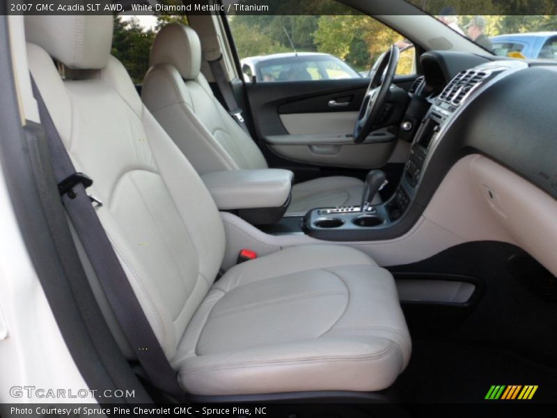 White Diamond Metallic / Titanium 2007 GMC Acadia SLT AWD